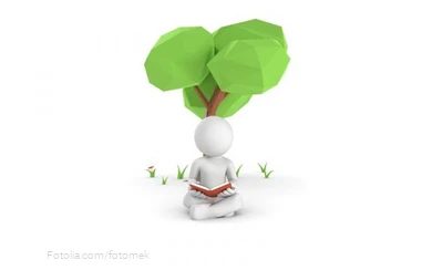 Achtsamkeit - lesend unter einem Baum